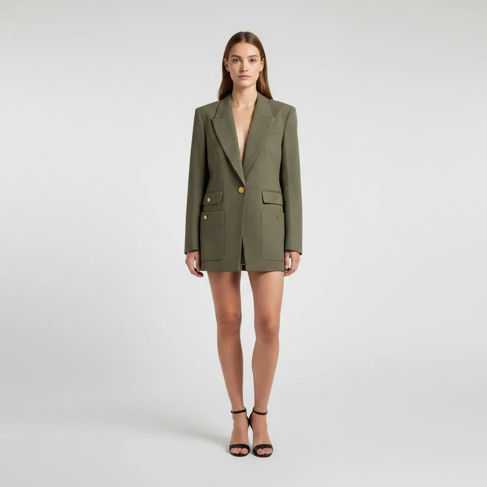 J. Crew Green Tollegno 1900 Wool Blazer | Women’s Regular 2